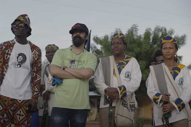 Damian 'Jr. Gong' Marley in the video for 'My Sweet Lord'