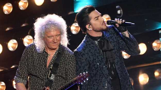Brian May, Adam Lambert. Getty Images