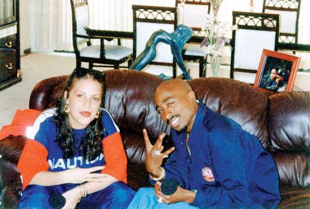 Martinez with late rap icon 2pac.
