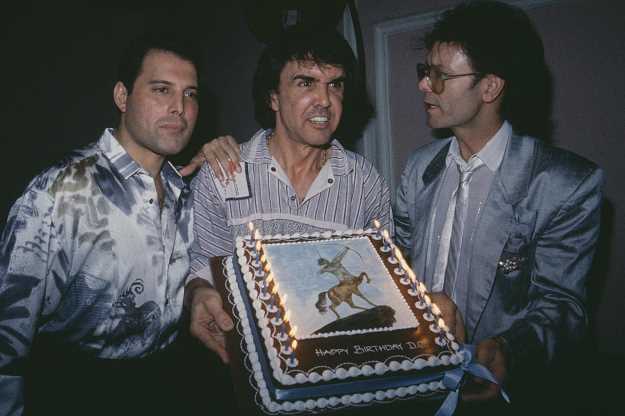 Freddie Mercury, Dave Clark and Cliff Richard. PhotoCredit: David M. Benett, Getty Images