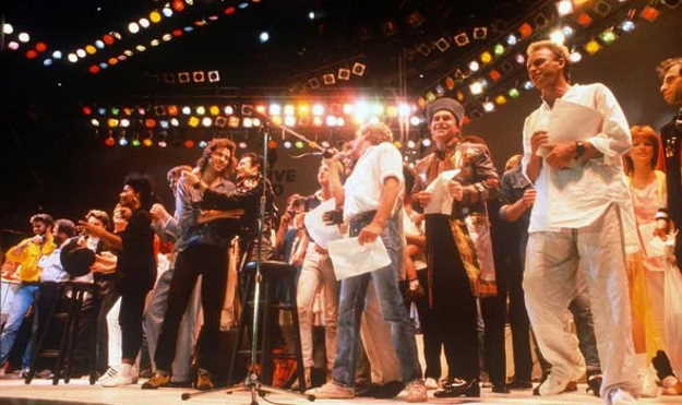 Stars at Live Aid (Image: GETTY)