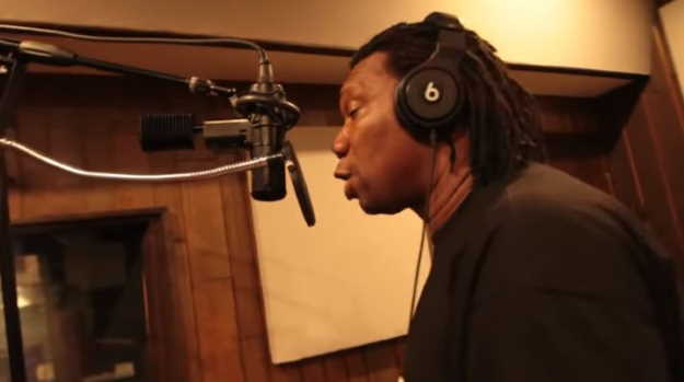 KRS-One in the studio. YouTube snapshot