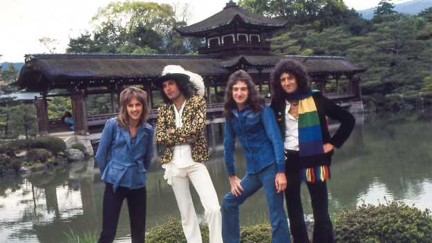 Queen in Kyoto in 1975. PhotoCredit: Hasebe Ko/Music Life Archives