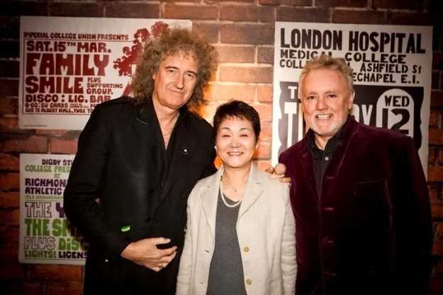 Togo in London with Brian May and Roger Taylor in February 2011. (Photo courtesy Togo Kaoruko)