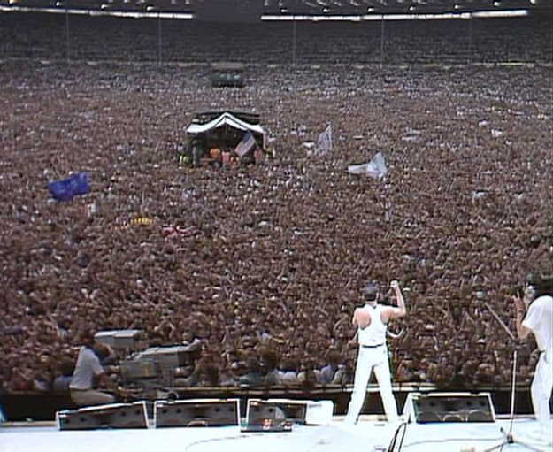 Queen at Live Aid in 1985 (Image: Getty)